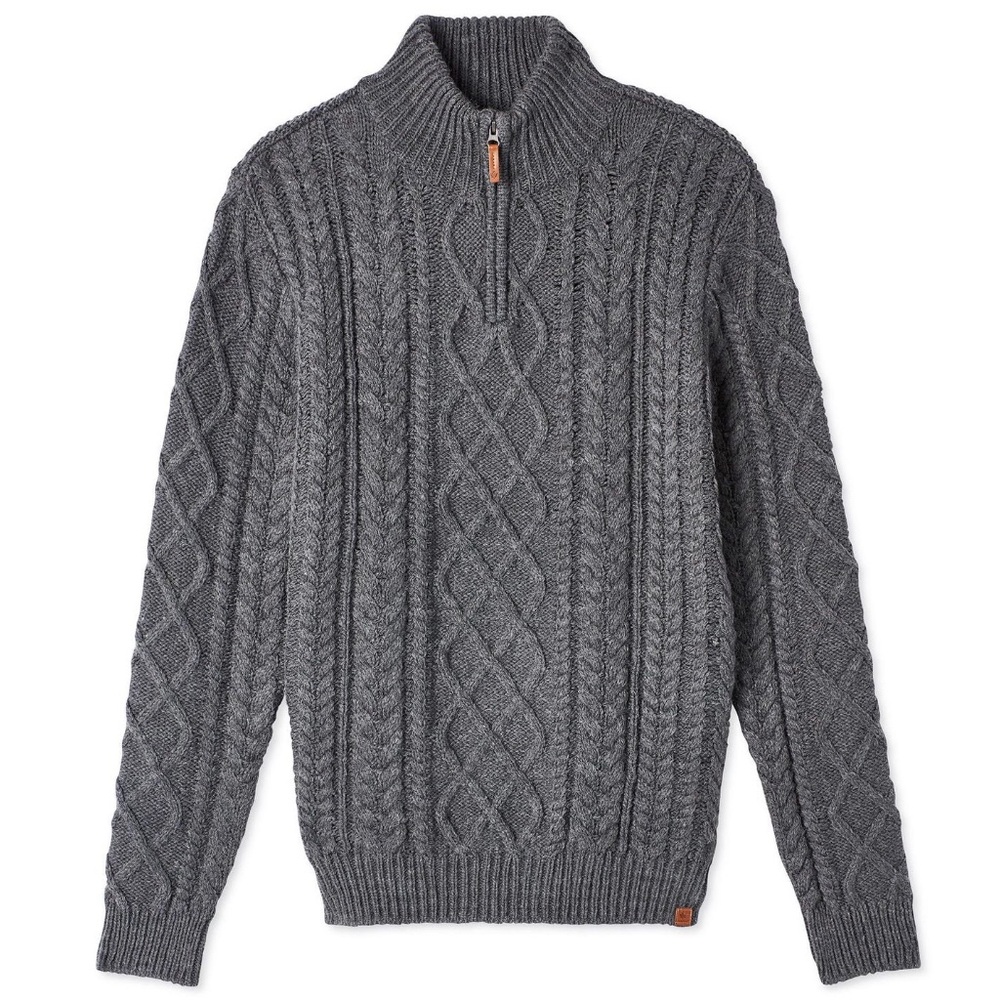 Canadiana Men's Quarter-Zip Cable Knit Sweater Size L - Picture 10 of 10